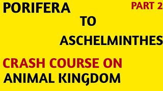 CHARTNCERTCrash CourseClass 11Animal KingdomPorifera to Aschelminthes Part2NEETAIIMS [upl. by Aneg]