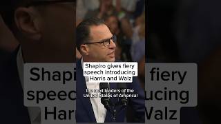 Shapiro gives fiery speech introducing Harris and Walz [upl. by Lannie62]