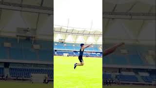 Broad jump exercise  sprinter jump workout  100m speed amp power 100m army shorts track yt [upl. by Arbed642]