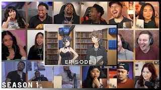 Rascal Does Not Dream of Bunny Girl Senpai Episode 1 Reaction Mashup  青春ブタ野郎 [upl. by Adnowal866]