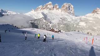 Canazei Belvedere ski area Val di Fassa Dolomiti [upl. by Emeline]