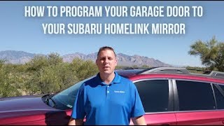 How To Program Your Garage Door To Your Subaru Homelink Mirror  Trent The Car Guy [upl. by Wilde]