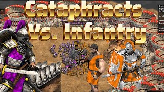 AoE2 Cataphracts vs AoE1 Infantry [upl. by Nnylireg236]