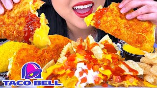 ASMR CHEESY CHEDDAR CHALUPA CRUNCHY TACOS NACHO BELL GRANDE MUKBANG ASMR Phan [upl. by Gurias]