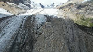 Unedited Drone Footage Over The Mummery Glacier [upl. by Adnavoj]