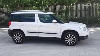 Skoda Yeti 20 TDI Laurin amp Klement in white with Panoramic Sunroof [upl. by Nylarej726]