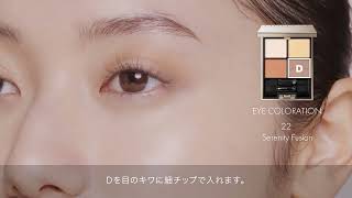 ルナソル LUNASOL EYE COLORATION 22 How To Use [upl. by Murtagh322]