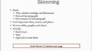 English Reading Comprehension Skills Skimming and Scanning [upl. by Janka]