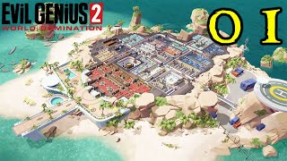 EVIL GENIUS 2  Super Villain BASE BUILDER 01  Campaign Zalika  Strategy Simulation [upl. by Hort940]