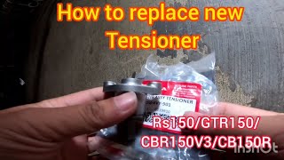 Replaced tensioner tutorial  Rs150SupraGTR150CBR150RV3 CB150R  How to replace tensioner honda [upl. by Lennard]