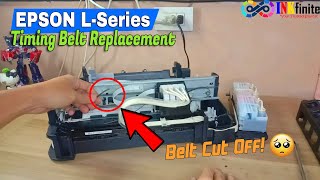 EPSON L120 L121 L210 L220 L360 L365 L380 Timing Belt Replacement Full Tutorial  INKfinite [upl. by Ayiak203]