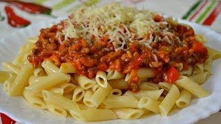 Макароны поиспански с соусом Болоньезе  Pasta con Salsa Boloñesa [upl. by Orecul]