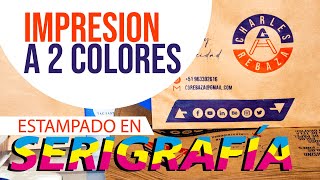 🔴 IMPRIMIR BOLSAS de PAPEL KRAFT ESTAMPADO a 2 COLORES con SERIGRAFIA [upl. by Ahsan719]