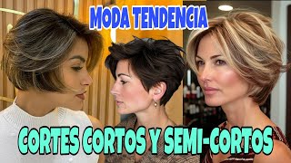 💥CABELLO de MODA✂️ NUEVOS ESTILOS CORTOS y SEMICORTOS 💇‍♀️ Que MEJOR Lucen a Mujeres de Toda edad [upl. by Bremble]