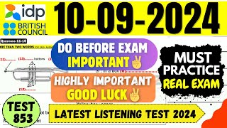 IELTS Listening Practice Test 2024 with Answers  10092024  Test No  853 [upl. by Irap]