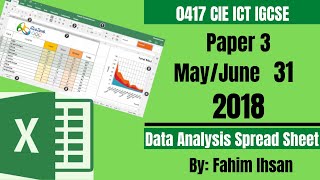 IGCSE ICT 0417P312018 May  June Spread Sheet [upl. by Reba]