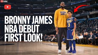 Bronny James NBA Debut First Look [upl. by Ellinnet]