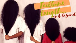 HOW WE GROW OUR HAIR TO TAILBONE LENGTH  LENGTH CHECKS amp GROWTH RECIPES [upl. by Cavill]