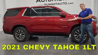 2021 CHEVROLET TAHOE 1LT QUADS THIRD PANO CHERRY RED 4K WALKAROUND 14821Z [upl. by Stelmach]