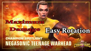 How to Play Negasonic Teenage Warhead MCOC  Best Rotation for Maximum Damage  Marvel  MCOC [upl. by Ardella]