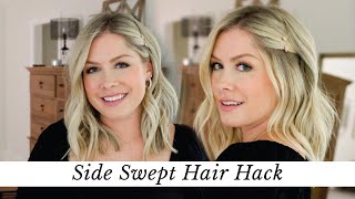 Side Swept Hair Hack no slipping bobby pins or headaches [upl. by Leach]