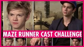 Maze Runner Cast Challenge  with Dylan OBrien and Thomas BrodieSangster [upl. by Arinay]