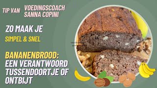 Recept gezond bananenbrood [upl. by Kaye485]