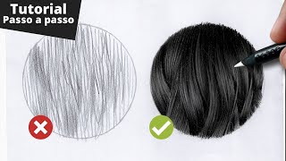 FORMA FÁCIL Como Desenhar Cabelo Realista  Passo a Passo [upl. by Odlamur]