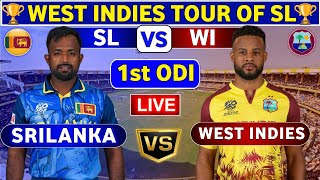 Sri Lanka vs West Indies 1st ODI  SL vs WI 1st ODI Match Live Score amp Commentary Sri Lanka ODI [upl. by Uhej767]