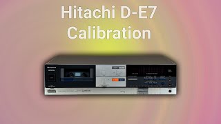 Hitachi DE7 Cassette Deck Calibration Procedure [upl. by Sualokcin]