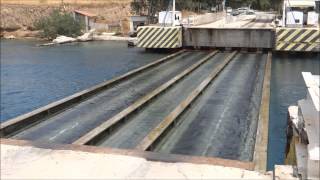 OurTour marvel at the submersible bridge on the Corinth canal Greece [upl. by Panta]