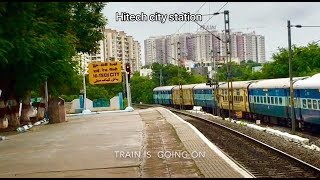 Indian railways MMTS rail HiTech city to Secunderabad [upl. by Alat]