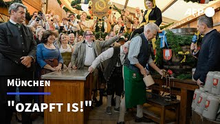 quotOzapft isquot  Münchner Oktoberfest ist eröffnet  AFP [upl. by Ahsrop]