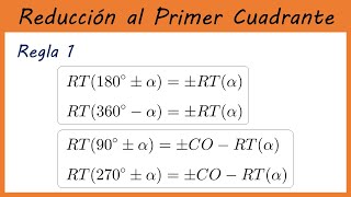 REDUCCIÓN DE ÁNGULOS MENORES QUE UNA VUELTA  EJERCICIOS  REDUCCIÓN AL PRIMER CUADRANTE 1 [upl. by Lhok]