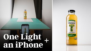 Shooting a Bottle with ONE Continuous Light and a Smartphone [upl. by Kung845]