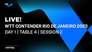 LIVE  T4  Day 1  WTT Contender Rio de Janeiro 2023  Session 2 [upl. by Newcomb]