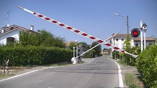 Spoorwegovergang Gualtieri I  Railroad crossing  Passaggio a livello [upl. by Mikel]