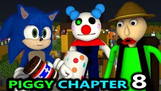 PIGGY VS BALDI amp SONIC chapter 8 roblox game horror [upl. by Naro]