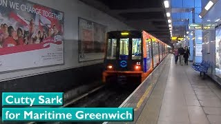 Cutty Sark for Maritime Greenwich  London DLR  B92  B90 Stock [upl. by Nilecoj]