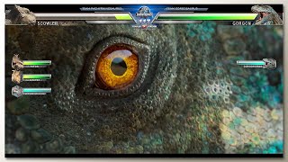 Pachyrhinosaurus vs Gorgosaurus with Healthbars [upl. by Tallou]