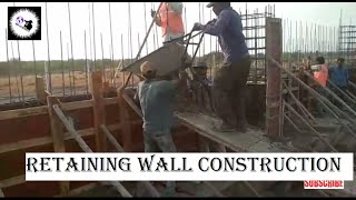 Retaining wall construction process [upl. by Bobinette]