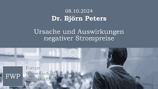 Ursache und Auswirkungen negativer Strompreise  Dr Björn Peters [upl. by Perren]