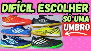 10 CHUTEIRAS FUTSAL UMBRO 2024 QUAL COMPRAR❓ BÁSICA SALA V OU PROFISSIONAL PRO 5 BUMPVC DECIDE‼👀 [upl. by Troyes]