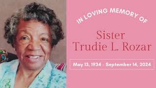 Celebration Of Life  Sister Trudie L Rozar  October 1st 2024 [upl. by Lindi711]