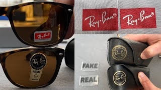 Fake vs Real Ray Ban New Wayfarer Sunglasses [upl. by Cathe]