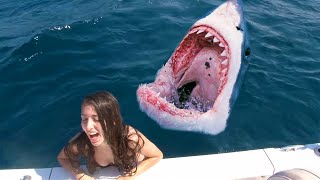 12 Shocking Shark Attacks Caught On Camera [upl. by Neelyad]