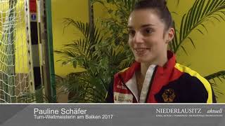 TurnWeltmeisterin Pauline Schäfer beim 42Turnier der Meister in Cottbus [upl. by Ainerbas]