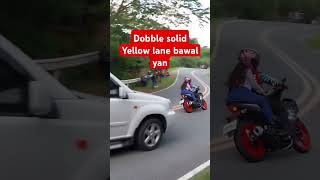 Dobble Solid Yellow lane Bawal mag over take [upl. by Haidabez]