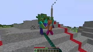 JJ and Mike RUN 10000 Blocks in Minecraft Maizen Cash Nico [upl. by Leibman]