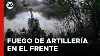 UCRANIA  Fuego de artillería en el frente de combate  26Global [upl. by Hadley]